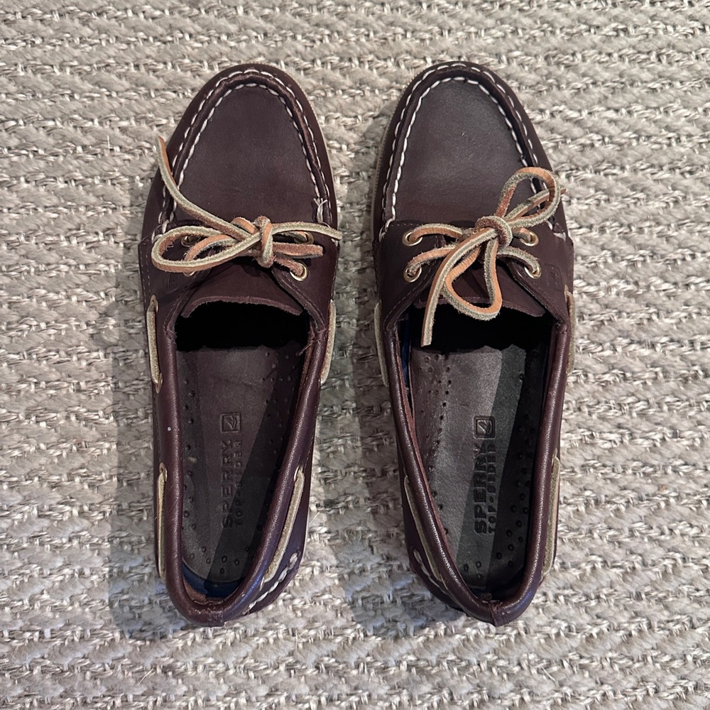 Sperry Dark Brown Leather Boat Shoes